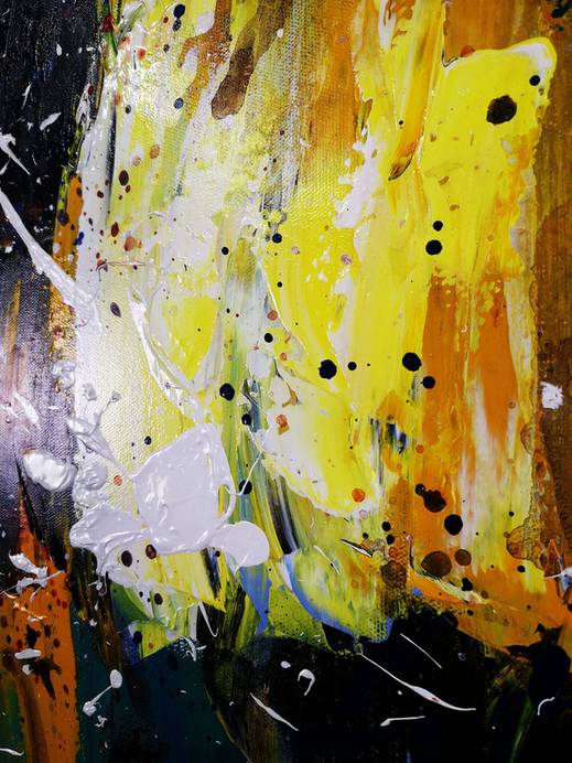 Brown Knife Abstract Canvas Artwork 2TAVK wall art